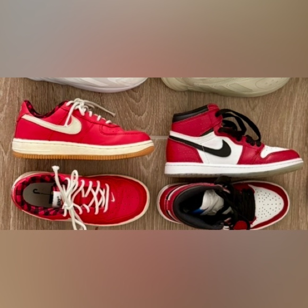 Nike Vibrant Red and White Sneakers